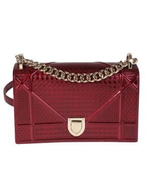 Dior Metallic Red Diorama Crossbody Bag