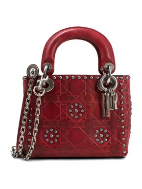 Dior Mini Lady Dior Studded Flower Bag