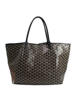 Goyard Black Goyardine Saint Louis GM Tote Bag