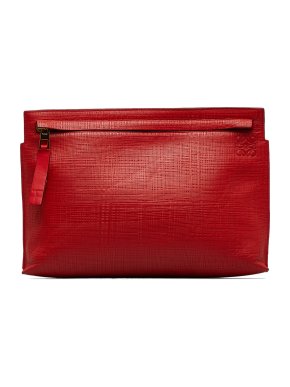 Loewe Red Anagram Clutch Bag