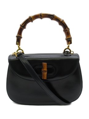 Gucci Black Bamboo 1947 Top Handle Bag