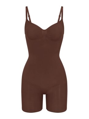 SKIMS Seamless Sculpt Mid Thigh Bodysuit Cocoa