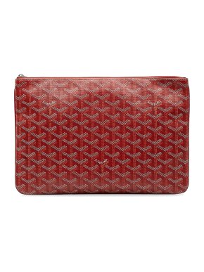 Goyard Red Goyardine Canvas Senat MM