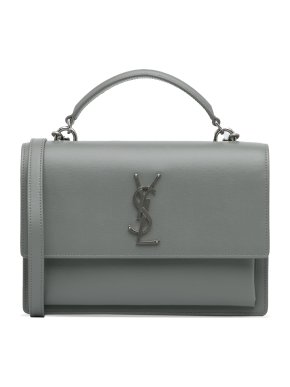 Saint Laurent Grey Sunset Crossbody Bag