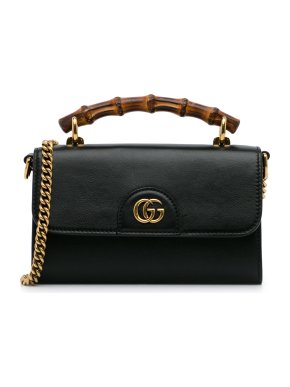 Gucci Black Mini Bamboo Diana Satchel