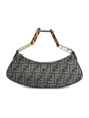 Fendi Grey Monogram FF O'lock Swing Bag 1