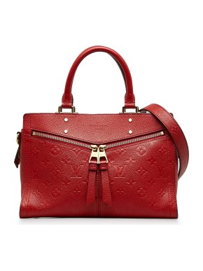 Louis Vuitton Red Monogram Empreinte Sully PM Tote Bag