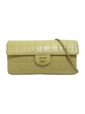 Chanel Beige Choco Bar East West Flap Bag