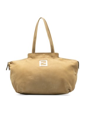 Fendi Beige FF Nubuck Chains Tote