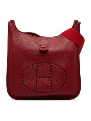 Hermes  Evelyne II GM in Rouge H Clemence Leather