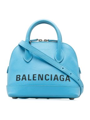 Balenciaga Blue XXS Ville Top Handle Bag