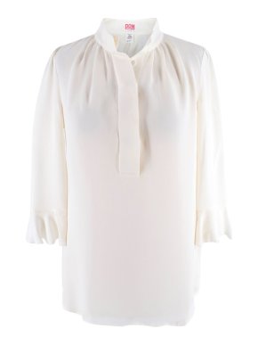 Pom Lampson Ivory Luxe Silk Blouse