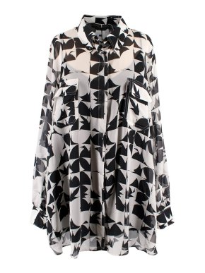 Marina Rinaldi Printed Diorama Longline Blouse