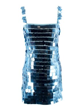 Oseree Blue Disco Sequin Mini Dress