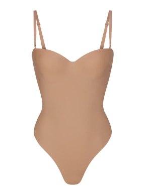 Skims Underwire Thong Bodysuit in Sienna