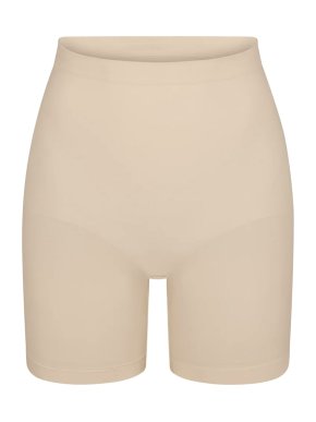 SKIMS Seamless Sculpt Mid Waist Mid Thigh Shorts in Sand