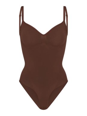 Skims Seamless Sculpt High Waist Bodysuit in Cocoa