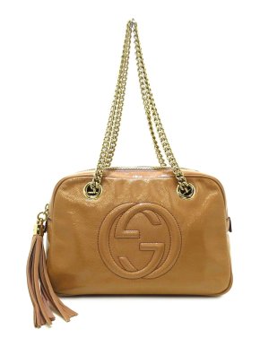Gucci Patent Leather  Soho Chain Shoulder Bag