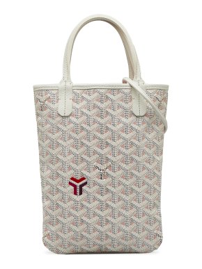 Goyard White Goyardine Poitiers Claire Voie Tote Bag