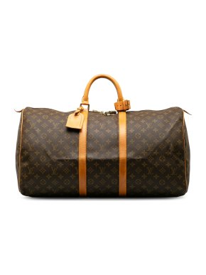 Louis Vuitton Brown Monogram Keepall 55