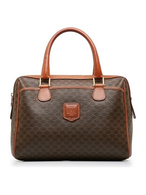 Celine Brown Macadam Boston Bag