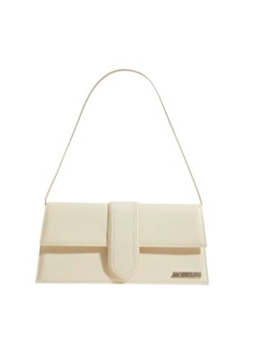 Jacquemus Cream Patent Le Bambino Long Shoulder Bag