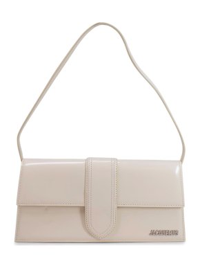 Jacquemus Cream Patent Le Bambino Long Shoulder Bag