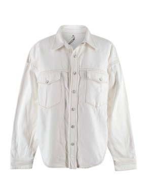 Wardrobe.NYC White Oversized Denim Jacket