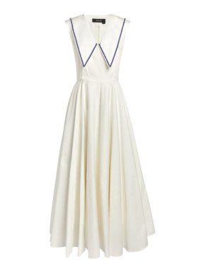 Anouki White Marine Dress with Crystal Embellished Collar