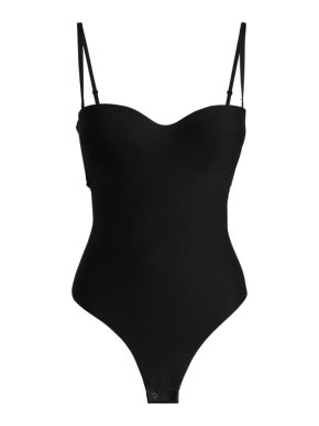 Skims Onyx Moulded Underwire Thong Bodysuit