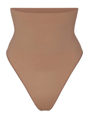 Skims Core Control High Waist Thong in Sienna