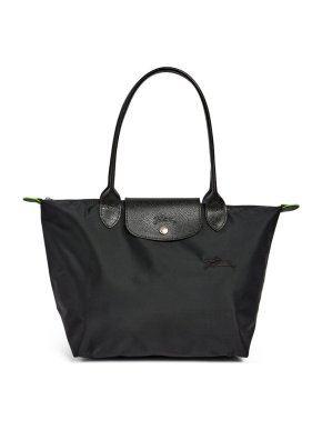 Longchamp All Black Le Pliage Medium Tote Bag
