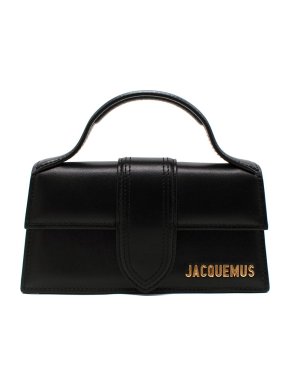 Jacquemus Black Leather Le Grand Bambinou Top-Handle Bag