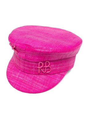 Ruslan Baginskiy Bright Pink Logo-Embroidered Baker Boy Cap