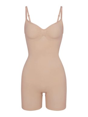 Skims Seamless Sculpt Mid Thigh Bodysuit in Mica