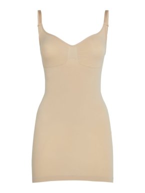 SKIMS Seamless Sculpt Slip Dress in Clay