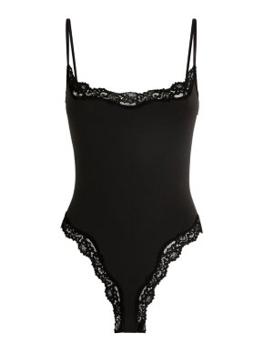 SKIMS Fits Everybody Lace Bodysuit in Onyx