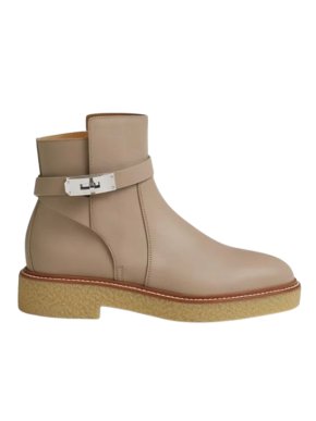 Hermes Beige Mastic History Ankle Boots