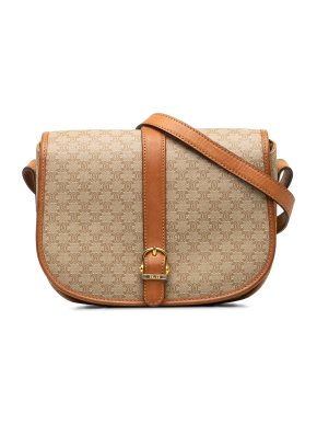 Celine Brown Macadam Crossbody Bag