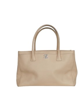 Chanel Light Beige Medium Executive Shopper Tote Bag