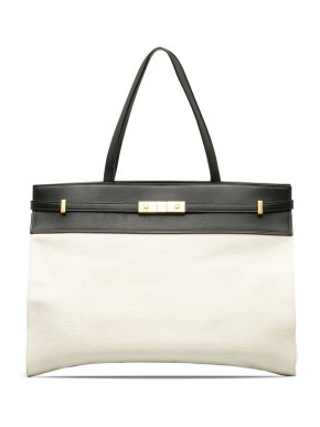 Saint Laurent Canvs and Leather Medium Manhattan Shopper Tote