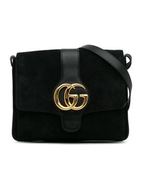 Gucci Black Medium Suede Arli Crossbody Bag