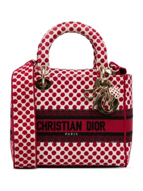 Dior Red and White Medium DiorAmour Dots Lady D Lite