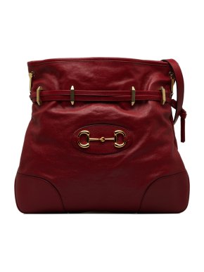 Gucci Red Horsebit 1955 Drawstring Crossbody Bag