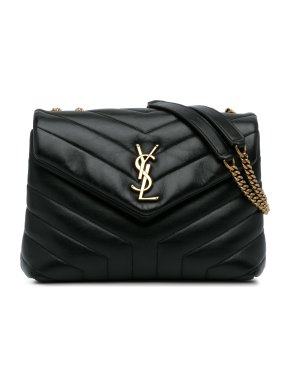 Saint Laurent Black Small Loulou Shoulder Bag