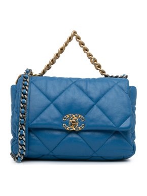 Chanel Blue Large 19 Flap Bag