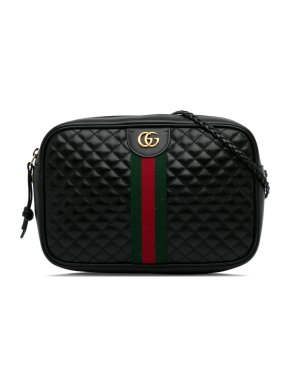 Gucci Black Small Trampuntata Crossbody Bag