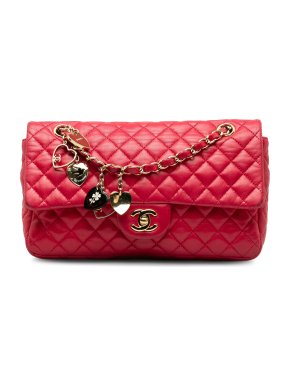 Chanel Red Medium Valentine Single Flap Bag