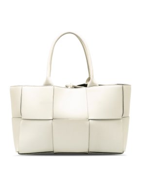 Bottega Veneta White Small Arco Tote