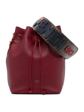 Fendi Burgundy Leather Mon Tresor Bucket Bag